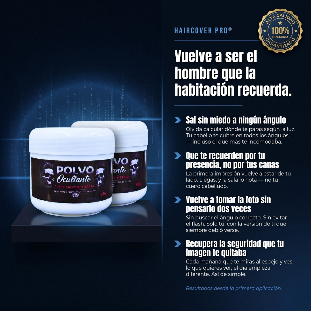 Nuevo Polvo Cubre Calvicie y Barba HairCover Pro® - SurtiShop